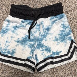 Lucky Link Blue and White Tie-Dye Shorts